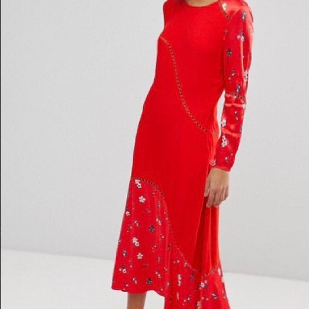 Max&Co Block Red Color Dress - Picture 5 of 11